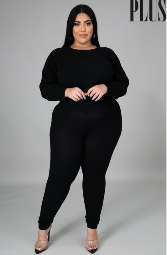 CABLE KNIT PULL OVER AND LEGGINGS SET